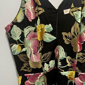 Dress the Population Black Dress with Floral Embroidery